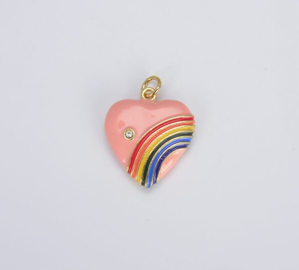 Rainbow Heart Charms