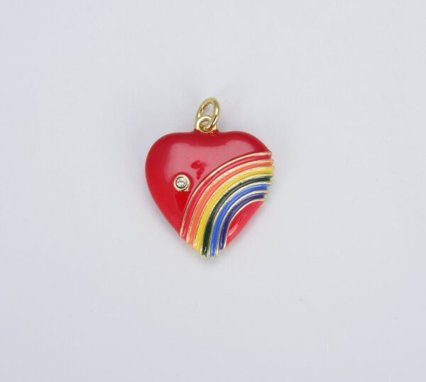 Rainbow Heart Charms