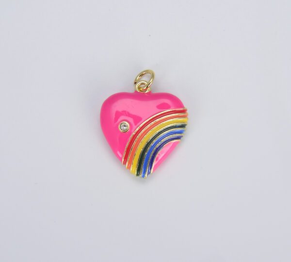 Rainbow Heart Charms