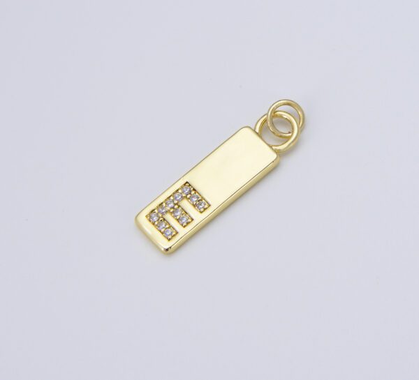 Gold Personalized Initial Tag Charm