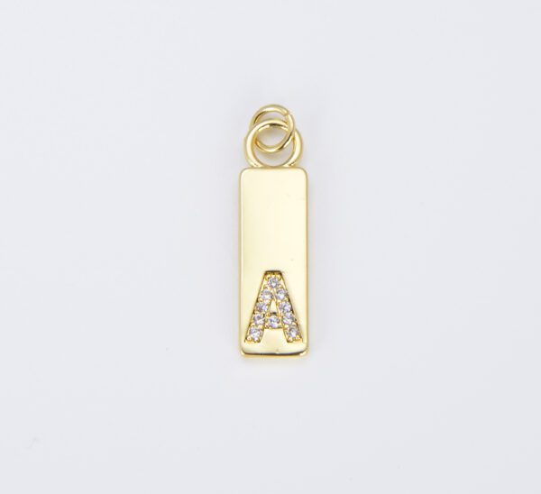 Gold Personalized Initial Tag Charm