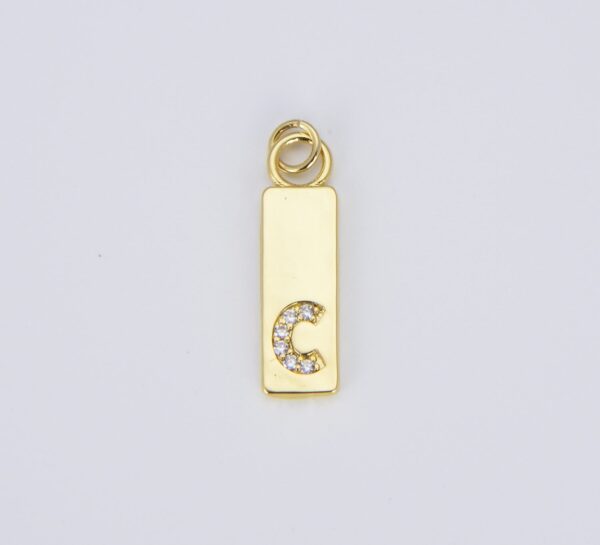 Gold Personalized Initial Tag Charm