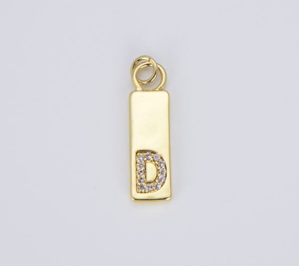 Gold Personalized Initial Tag Charm