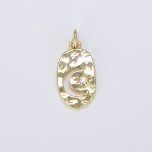 Dainty Gold Crescent Moon and Star Charm