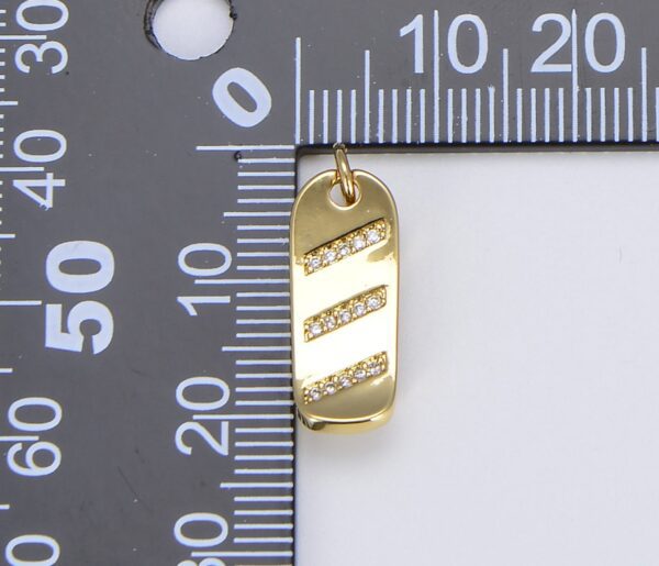 Gold Skateboard Charm