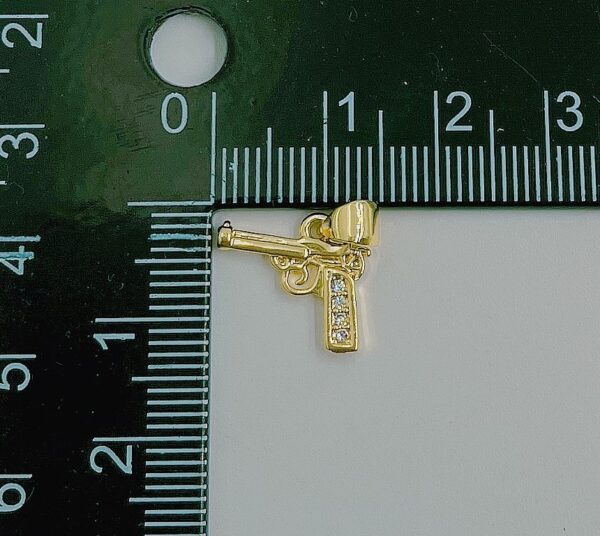 Gold Gun Pistol Charm