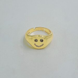 Gold Happy Face Ring