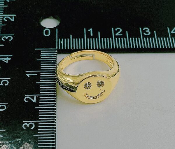 Gold Happy Face Ring