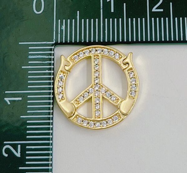 Gold Peace Sign Buckle Clasp