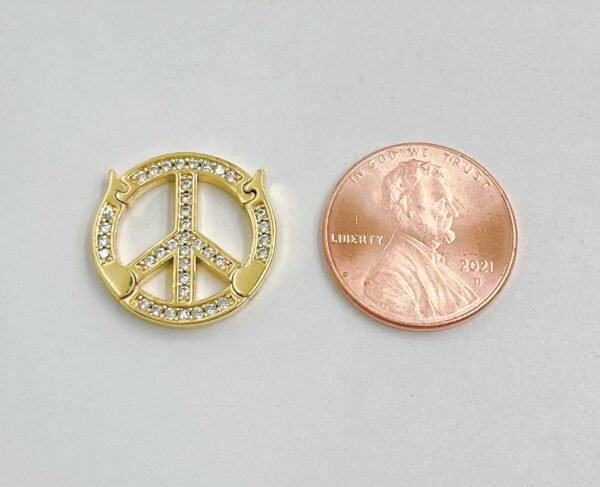 Gold Peace Sign Buckle Clasp