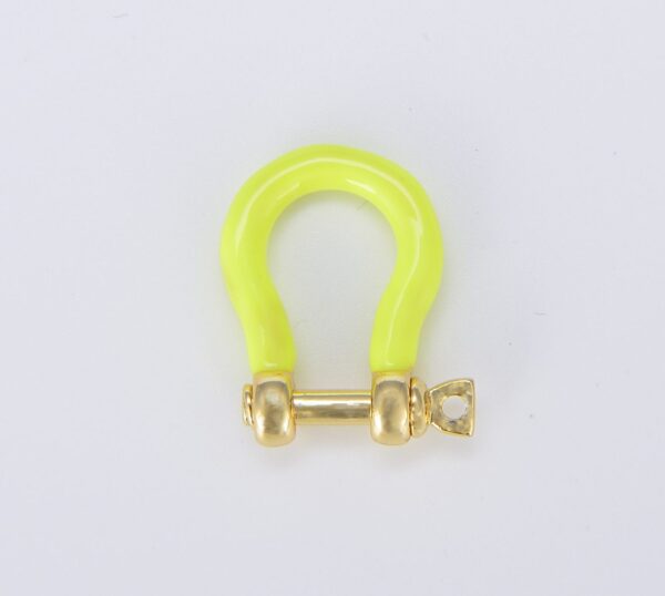 Gold Filled Enamel U Shape Screw Clasp