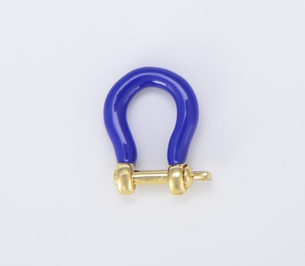 Gold Filled Enamel U Shape Screw Clasp