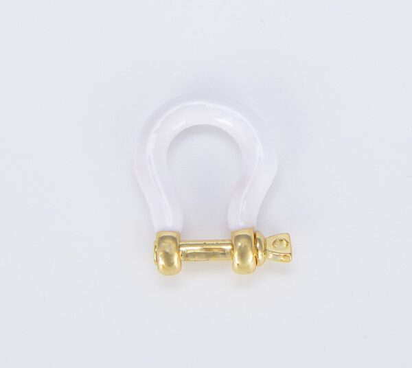 Gold Filled Enamel U Shape Screw Clasp