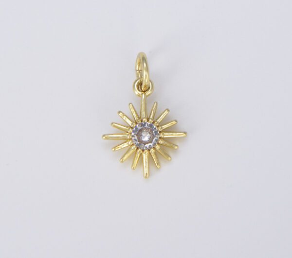 Dainty Gold Sunburst Charm