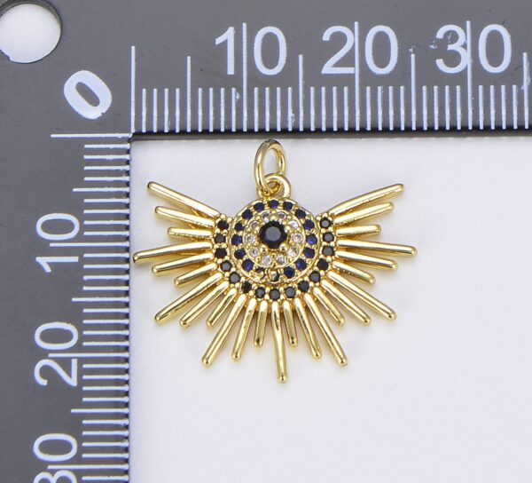 Gold Micro Pave Evil Eye Charm