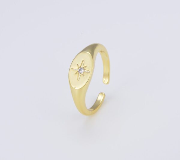 Gold North Star of the Universe Adjustable Ring