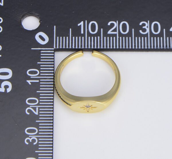 Gold North Star of the Universe Adjustable Ring