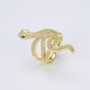 Gold Filled Adjustable Snake Ring