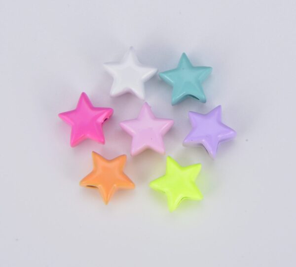 Enamel Colorful Five Point Star Beads