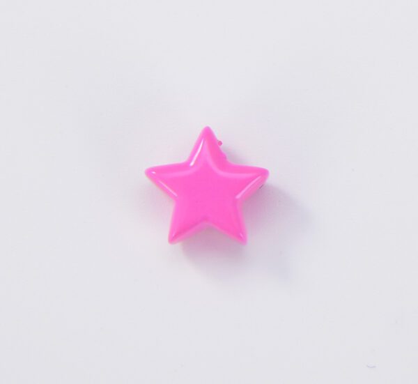 Pink Enamel Colorful Five Point Star Beads
