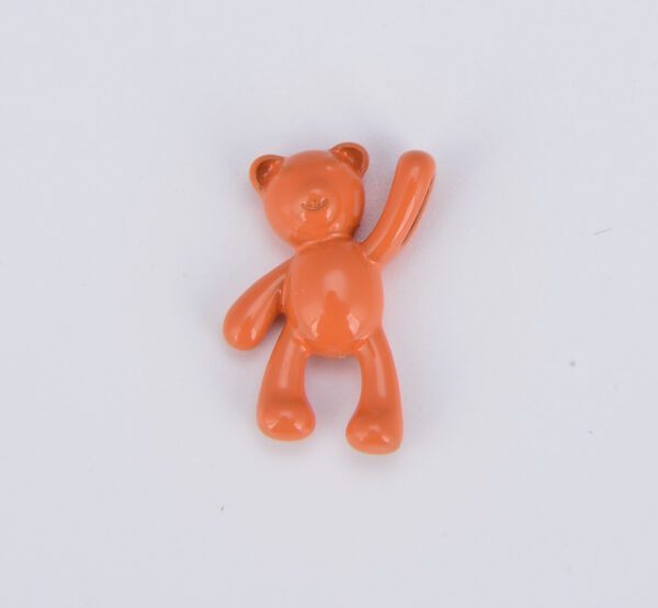 Orange Enamel Teddy Bear Beads