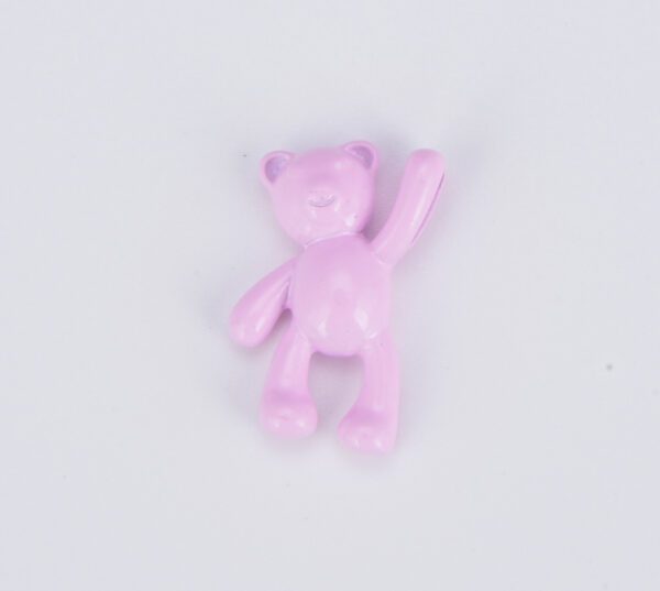 Pink Enamel Teddy Bear Beads