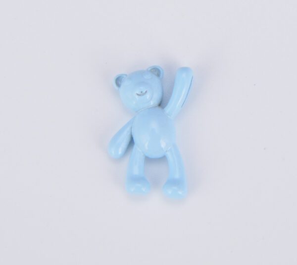 Sky Blue Enamel Teddy Bear Beads