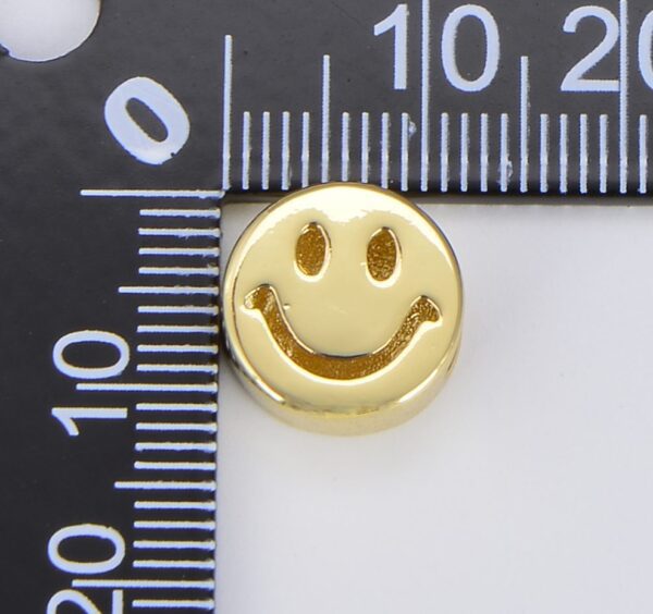 18K Gold Filled Smiley Face Beads