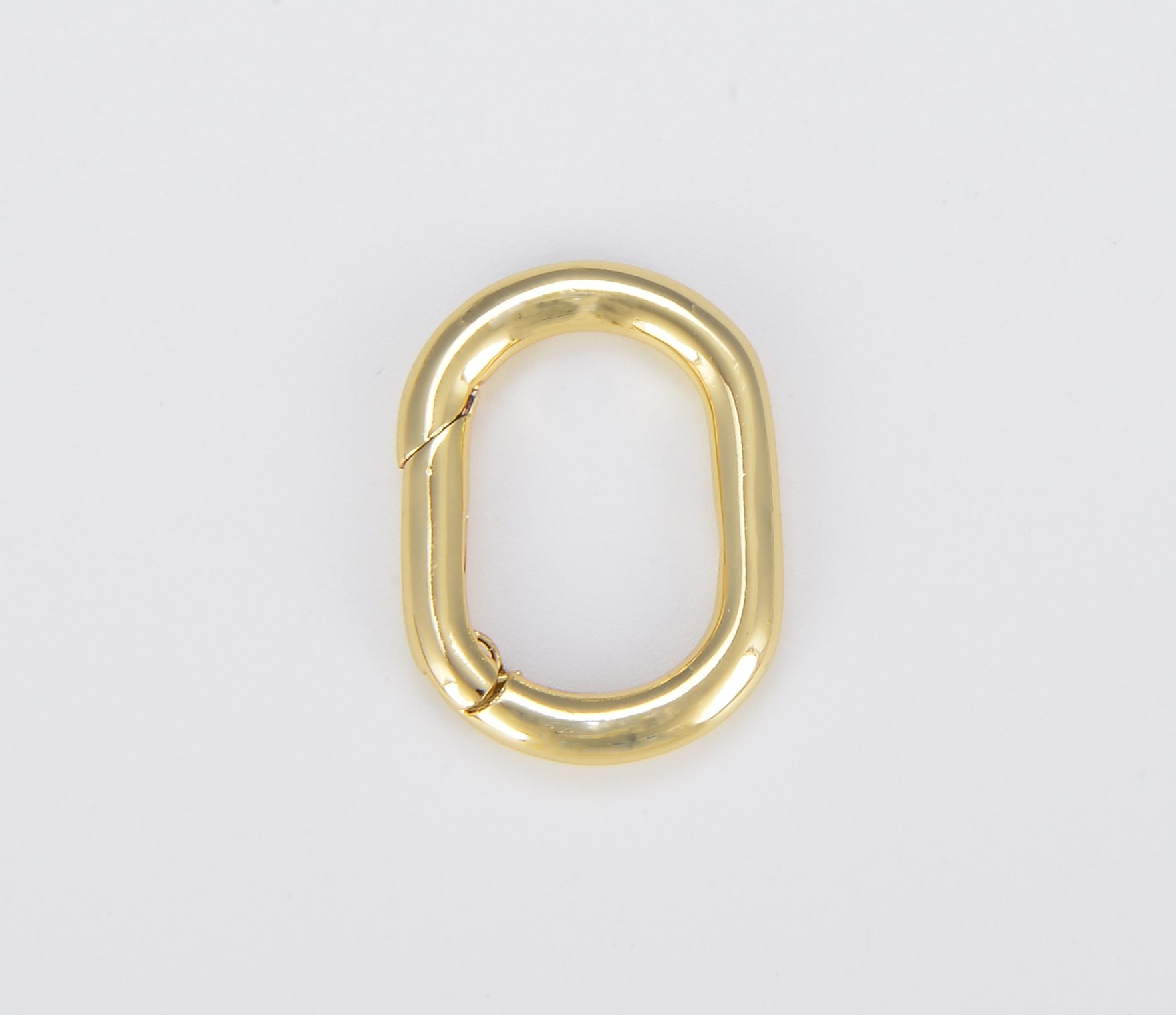 18K Gold Filled Carabiner Spring Push 