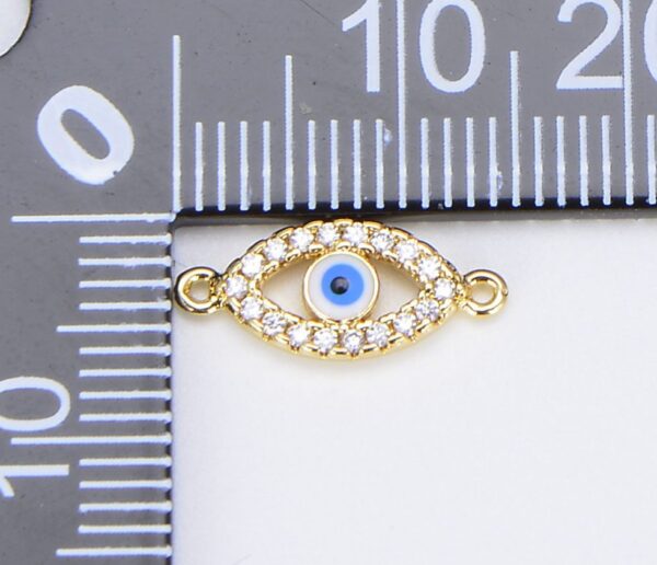 Gold Filled Evil Eye CZ Micro Pave Connector