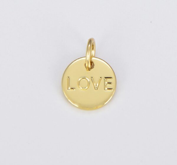 Gold Filled Love Medallion Charm