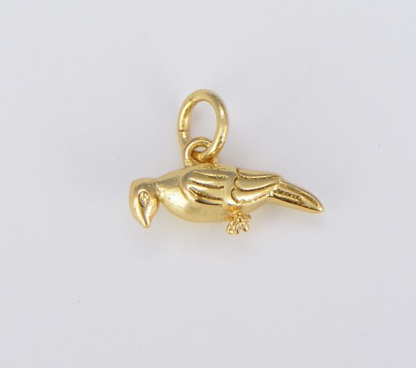 Gold Filled Parakeet Bird Charm