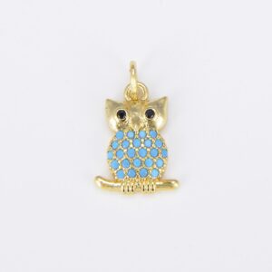 Cute Gold Filled Owl Charm