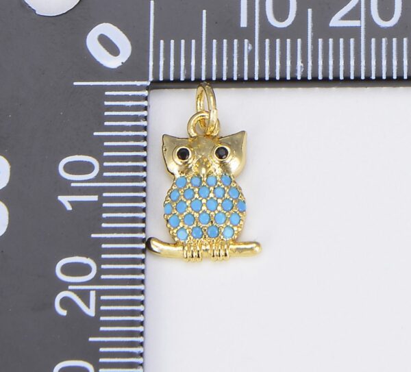 Cute Gold Filled Owl Charm