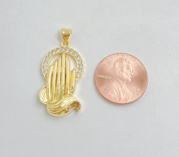 Gold Filled Praying Hands Charm