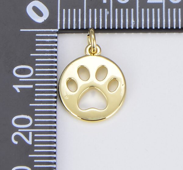 Gold Filled Paw Print Charm
