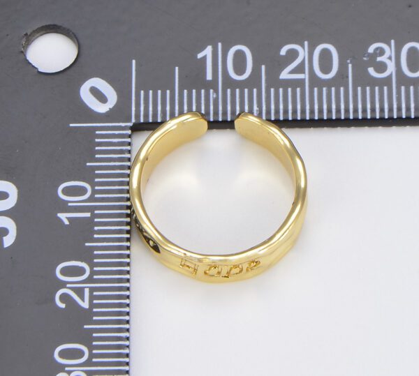 Gold Filled Engraved Hope Stackable Ring