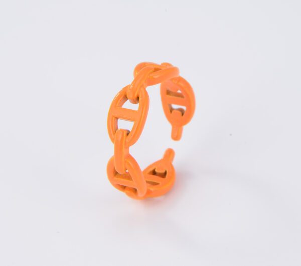 Colorful Enamel Chain Ring