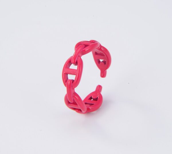 Colorful Enamel Chain Ring