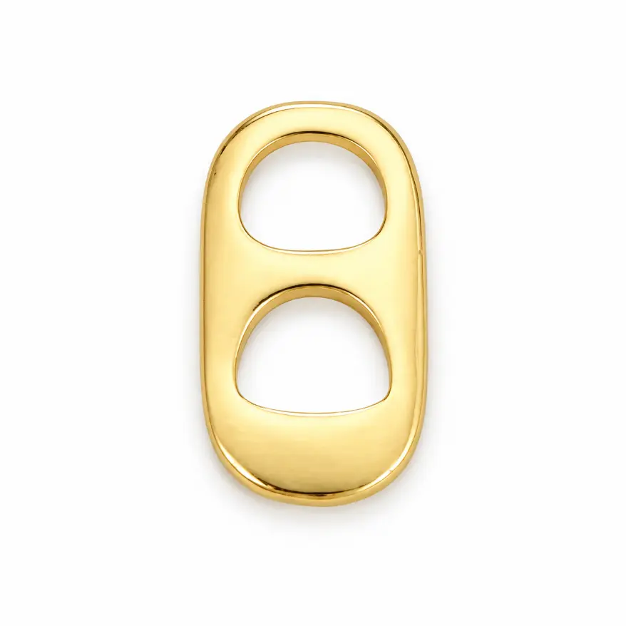 Gold Filled Soda Pull Tab Charm, Double Hole Can Tab Connector, Beverage Pendant, Bracelet Necklace Jewelry Making Supply, CP1294 - Image 3