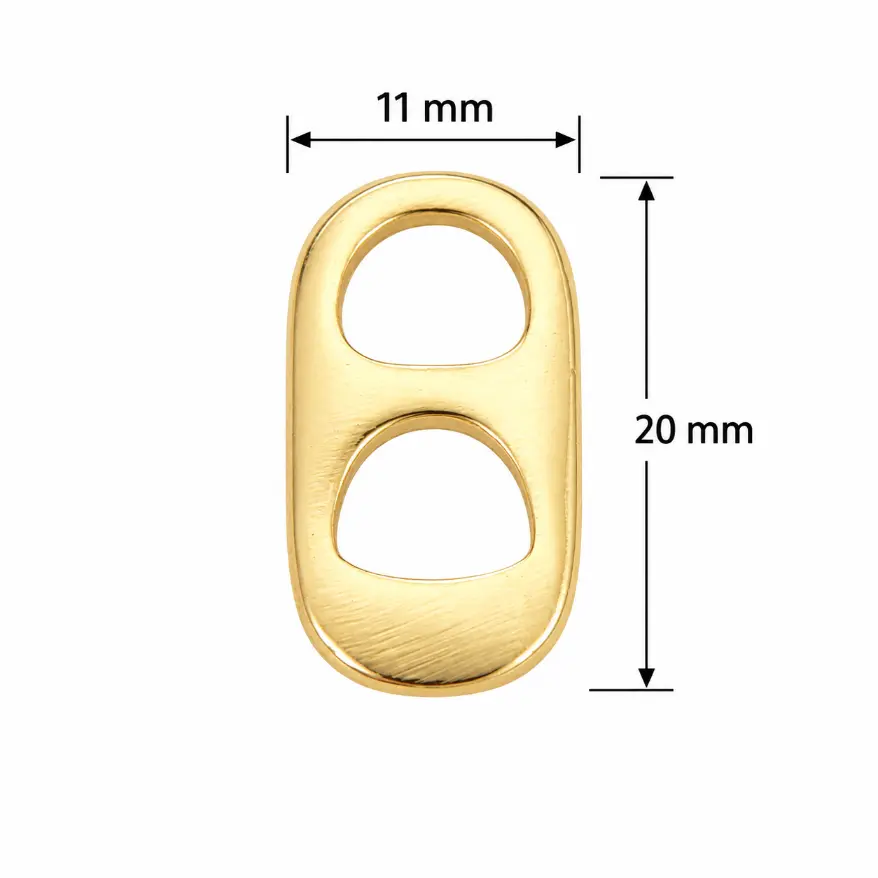 Gold Filled Soda Pull Tab Charm, Double Hole Can Tab Connector, Beverage Pendant, Bracelet Necklace Jewelry Making Supply, CP1294 - Image 5