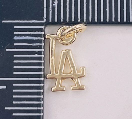 LA Dodgers Initials Charm, Los Angeles Necklace Charm in Gold Filled, LA  Necklace, LA Dodgers Necklace, 12x7mm, CP1670