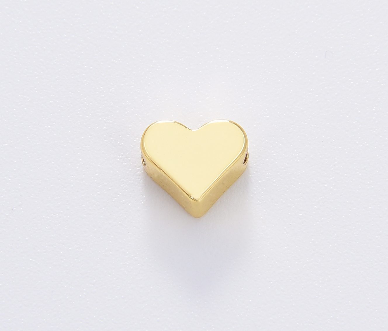 Small Gold Heart Beads, Gold Spacer Beads, Heart Shaped Beads for Jewe