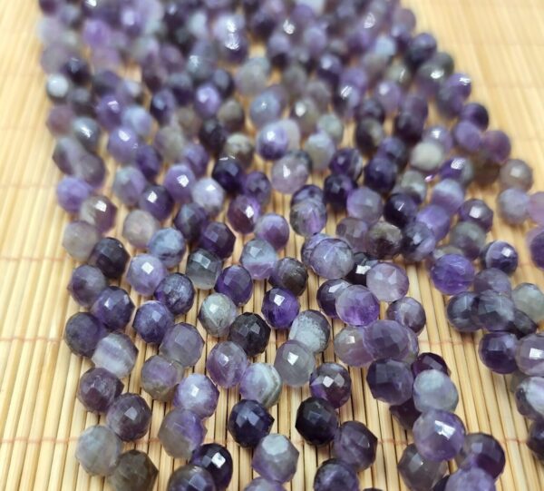 Deep Purple Amethyst Onion Cut, Water Drop Cut (Top Side Drill Hole = 1mm), High Quality Faceted Round Gemstone, Do it Yourself Jewelry  Making 6mm, PRP785 - Image 5