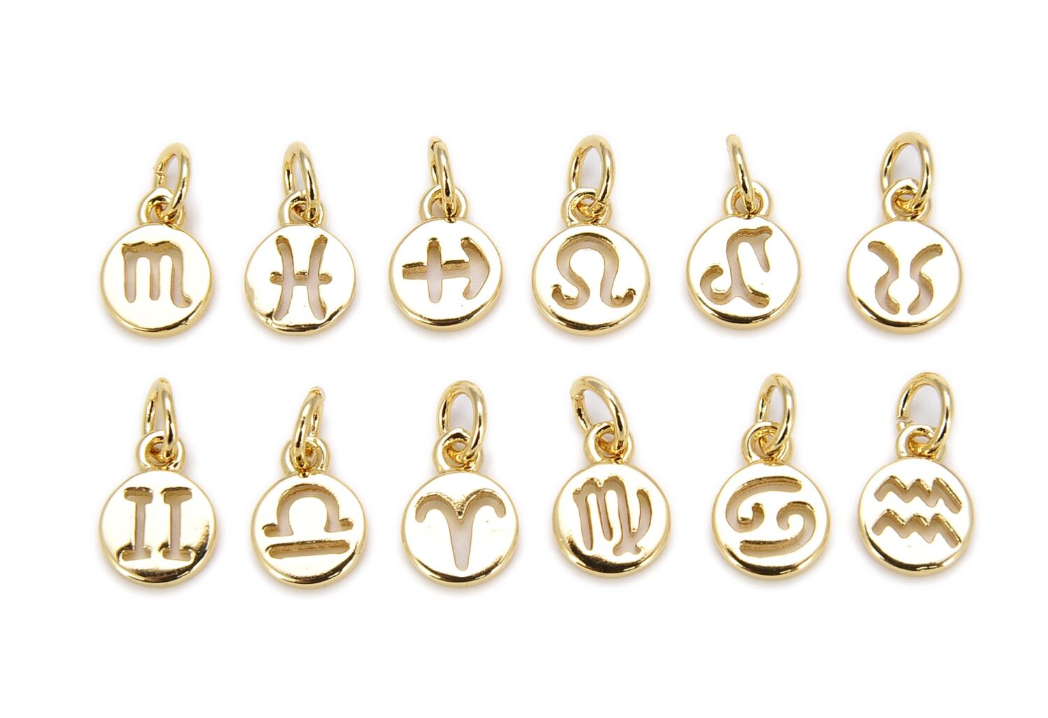 Zodiac Sign Charms - Gold Plated Astrology Horoscope Mini Charms Scorpio