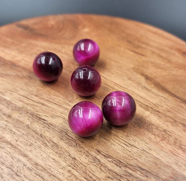 AAA Natural Red Tiger's Eye Beads Smooth Round Sold by Beads, 16mm, PRP801 - Image 2