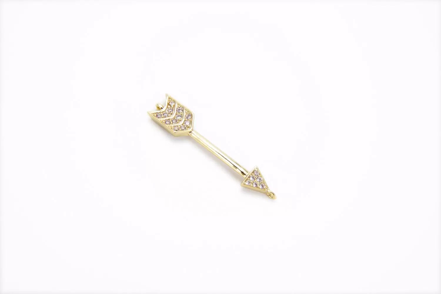 14K Gold Arrow Connector, Arrow Head Charm, Arrow Charm, Arrow Pendant, Arrow Shape, Cupid Arrow, DIY, Jewelry Making, 7X36MM, CN203 - Image 5