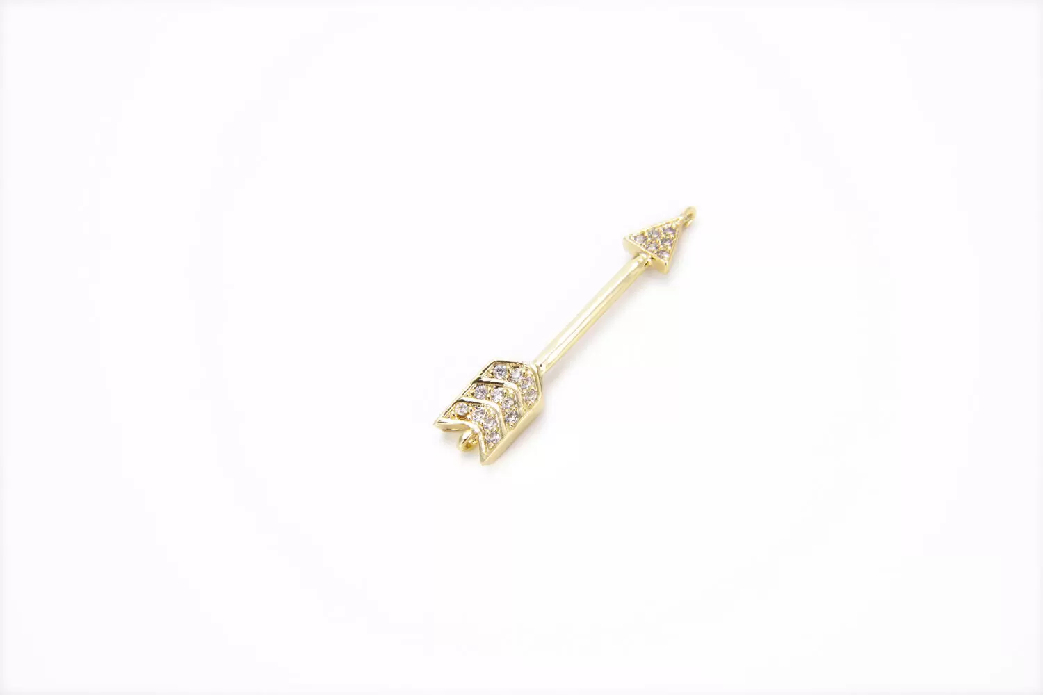 14K Gold Arrow Connector, Arrow Head Charm, Arrow Charm, Arrow Pendant, Arrow Shape, Cupid Arrow, DIY, Jewelry Making, 7X36MM, CN203 - Image 6