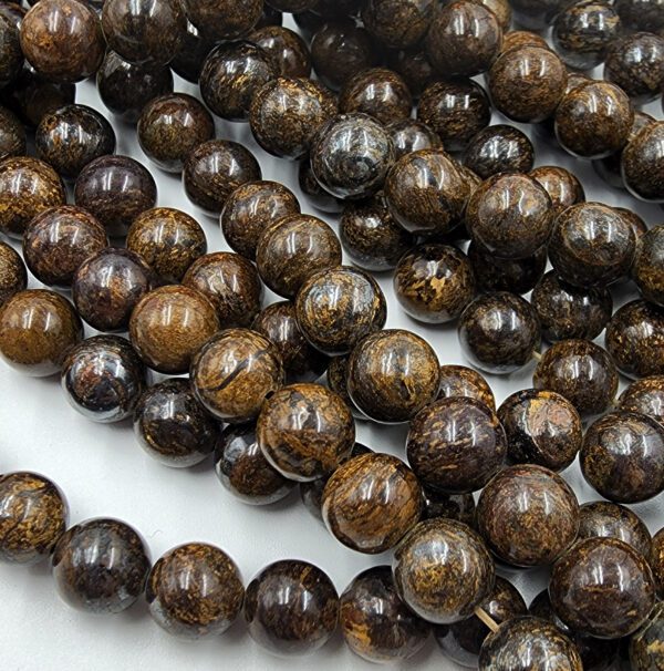 Natural Bronzite 4mm 6mm 8mm 10mm 12mm 14mm Round Beads High Quality Brown Stone 15.5" Strand, GRN351 - Image 2