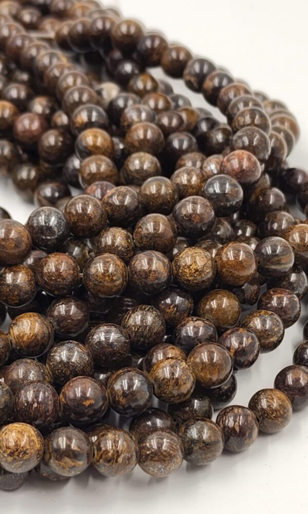 Natural Bronzite 4mm 6mm 8mm 10mm 12mm 14mm Round Beads High Quality Brown Stone 15.5" Strand, GRN351